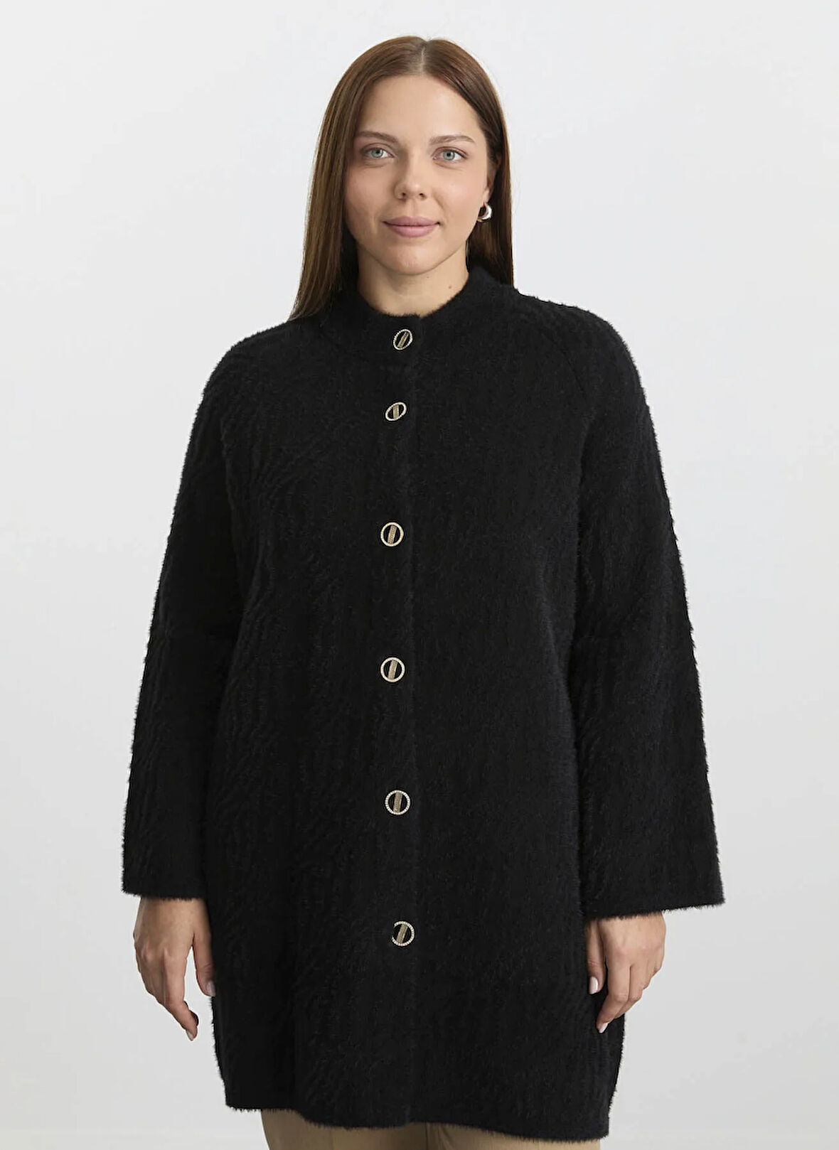 Selen Siyah Kadın Hırka 25KSL4163