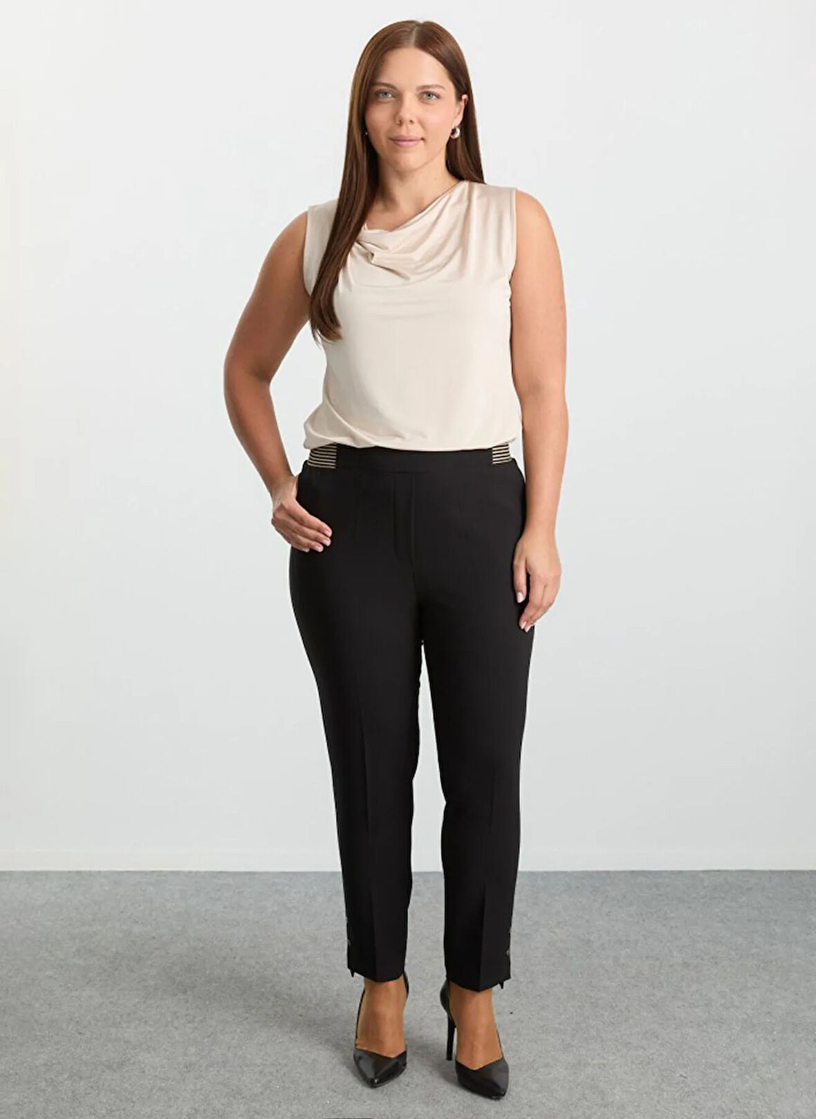 Selen Normal Bel Normal Siyah Kadın Pantolon 25KSL5457