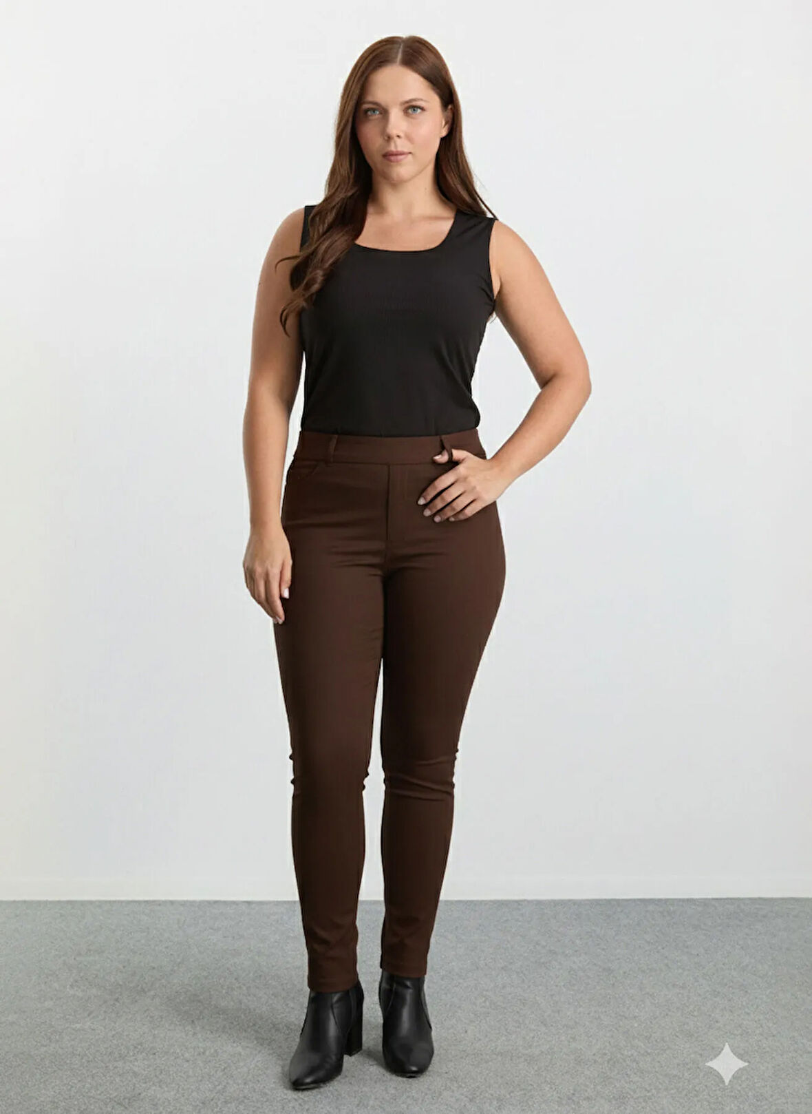 Selen Normal Bel Normal Kahve Kadın Pantolon 25KSL5455