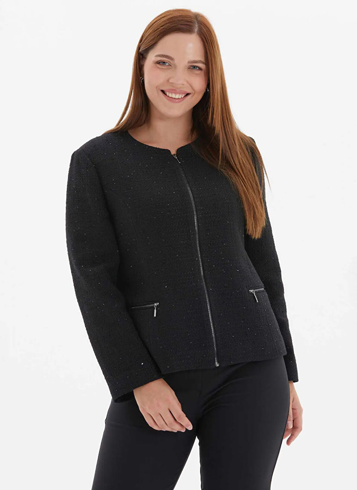 Selen Normal Siyah Kadın Ceket 25KSL1555