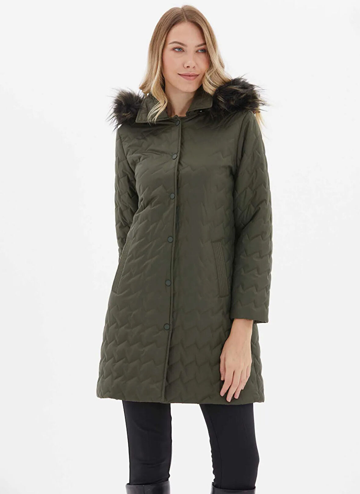 Selen Yeşil Kadın Mont 25KSL6172