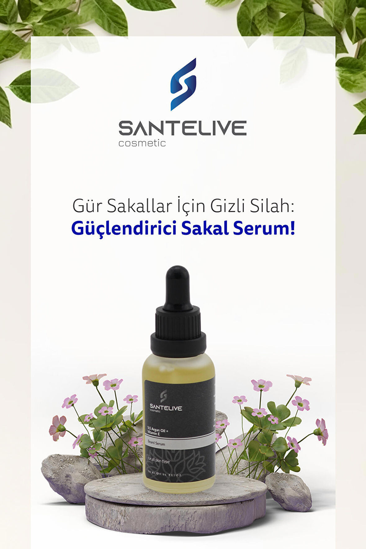 Seyrek Sakal Ve Köselik Için Yeni Sakal Oluşumunu Destekleyen Sakal Serumu 30ml