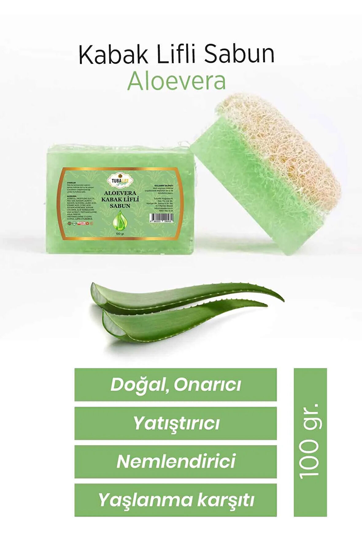 Tubalife Aloe Vera Kabak Lifli Sabun 100gr