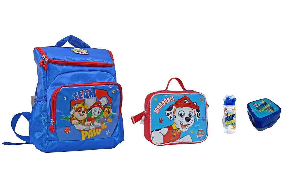 Paw Patrol Kaliteli Geniş Okul Çantası Seti (4 parça)
