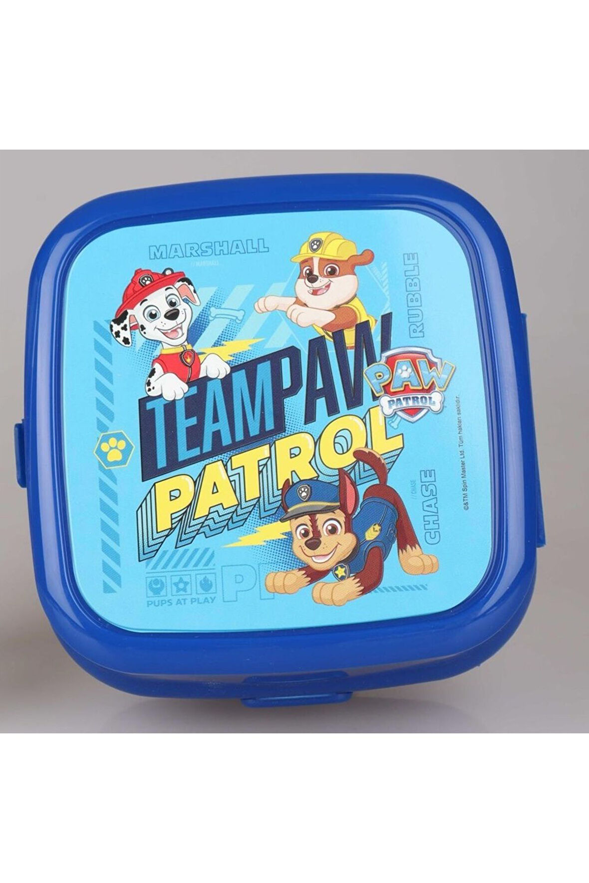 Paw Patrol Lisanslı 3 Bölmeli Çift Katlı Kaşık Çatallı Çocuk Beslenme Kabı Seti