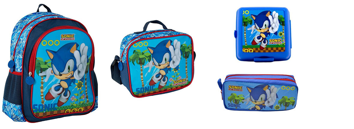 Sonic Okul Çantası iLKOKUL Başlangıç Seti (4 parça)