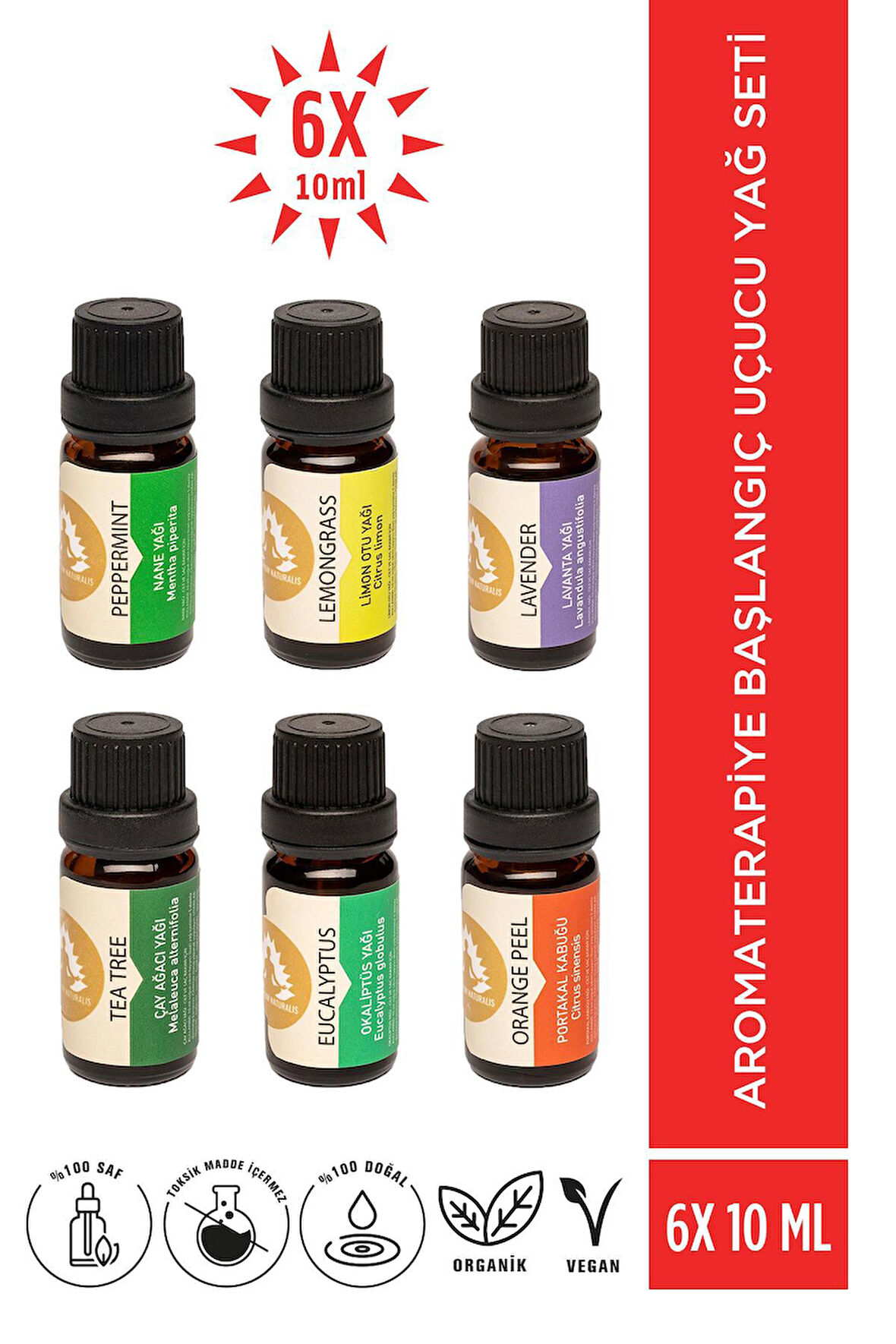 Aromaterapiye Başlangıç Uçucu Yağ Seti 6'lı 