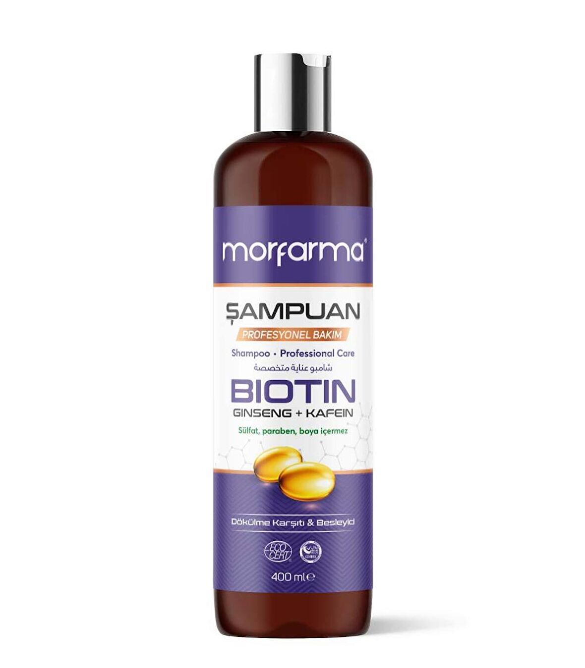 Morfarma Profesyonel Bakım Şampuanı Biotin Ginseng Kafein 400 ml