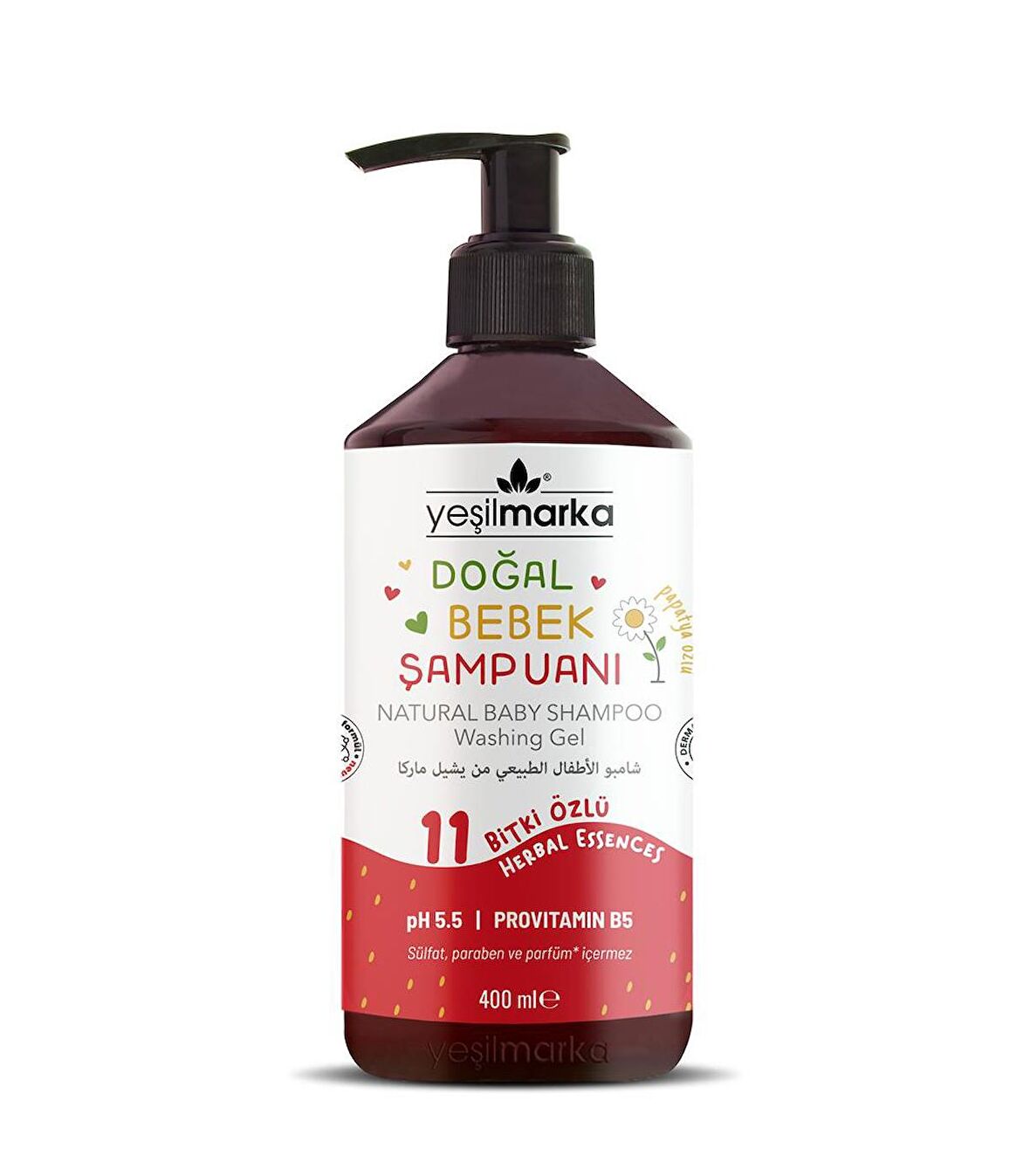 Yeşilmarka Doğal Bebek Şampuanı Çilek 400 ml
