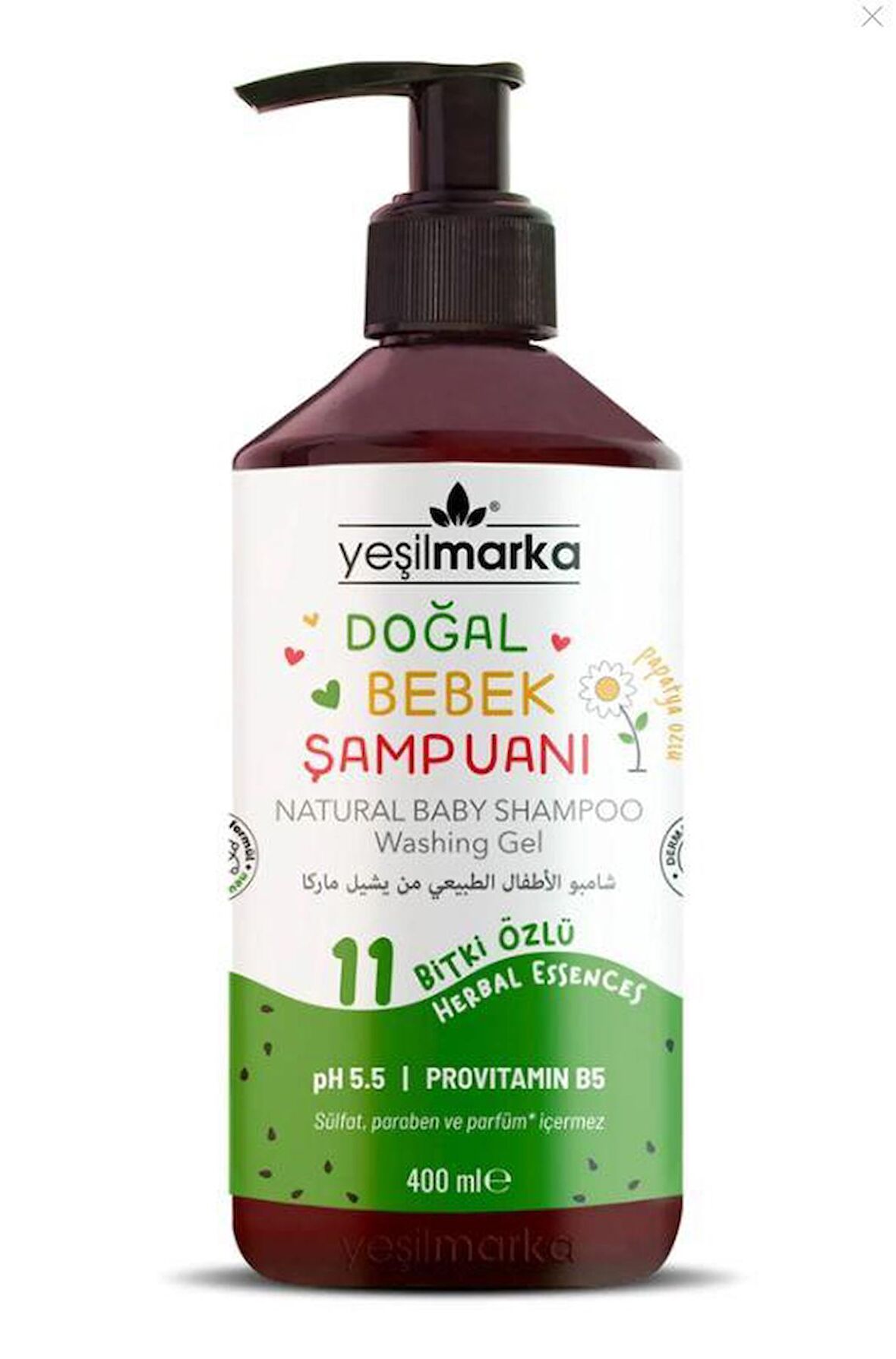Yeşilmarka Doğal Bebek Şampuanı 400 ml - Karpuzlu