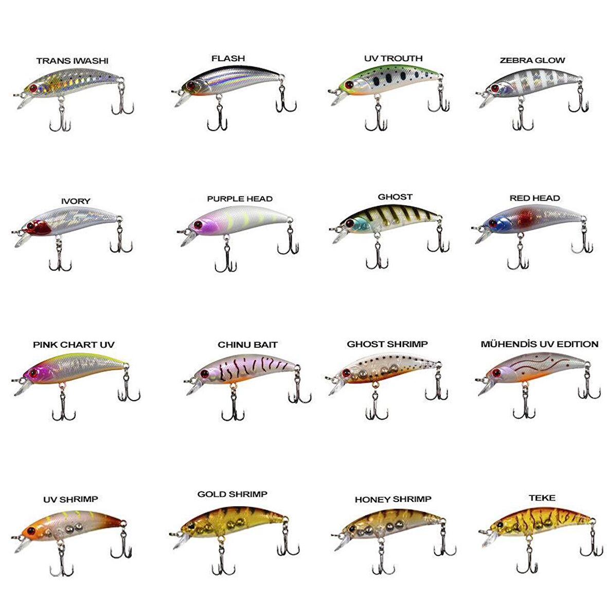 Ryuji Baby Minnow Sinking 5cm 4.5gr Maket Yem