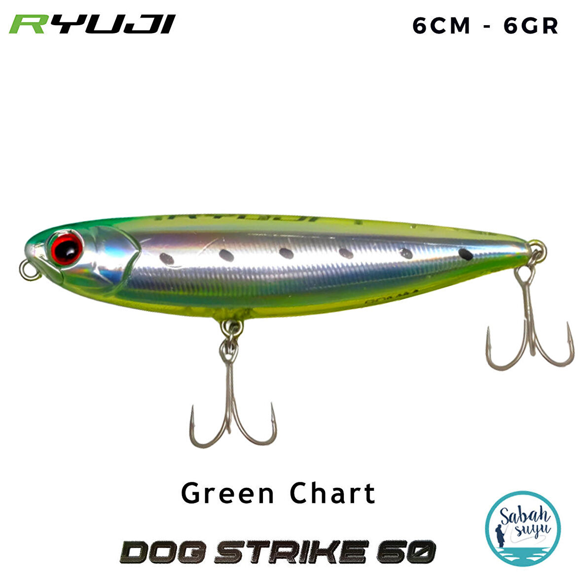 Ryuji Dog Strike 6cm 6gr Green Chart