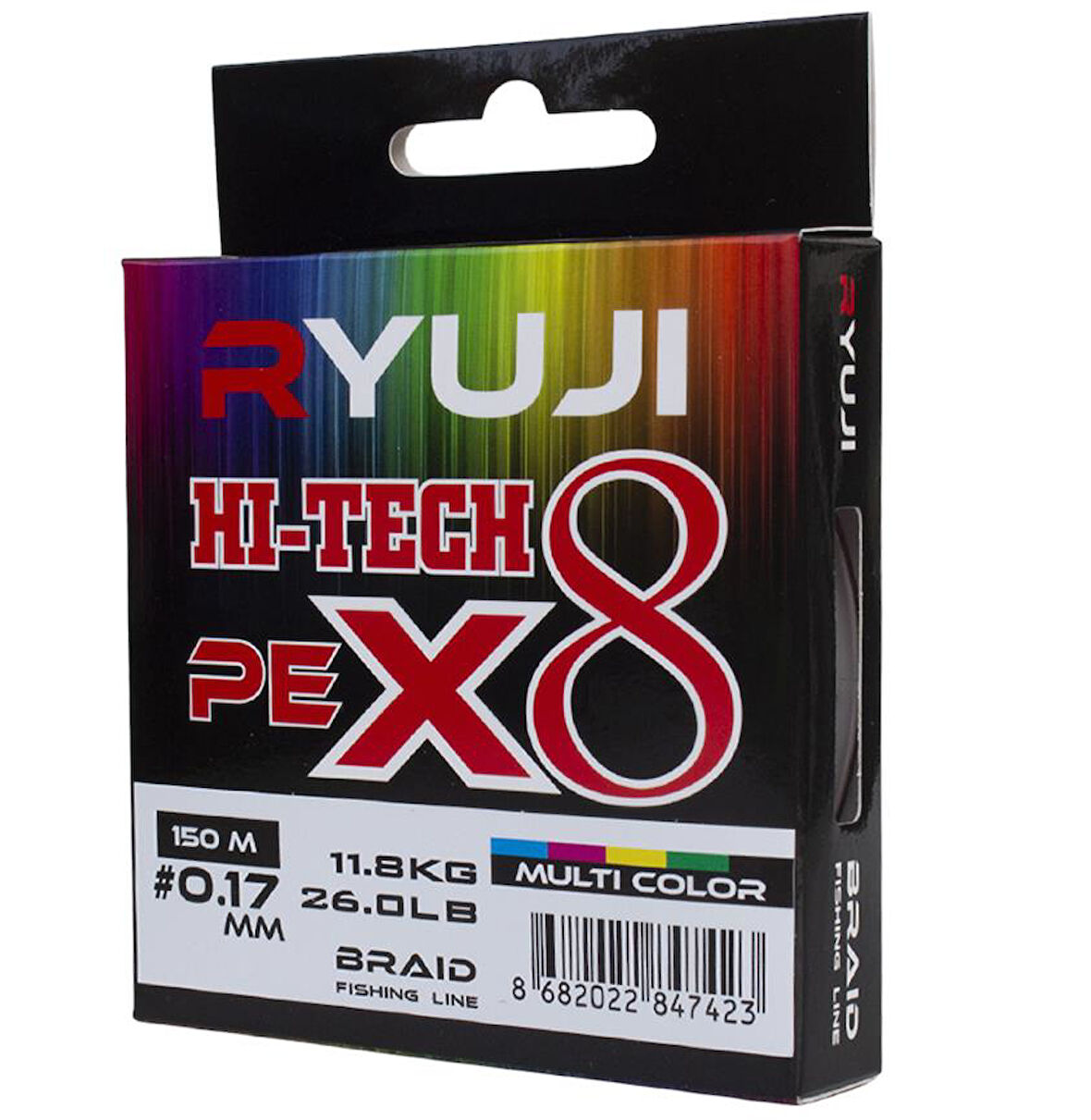 Ryuji Hi-Tech X8 150m 0.10 mm Multi Color İp Misina