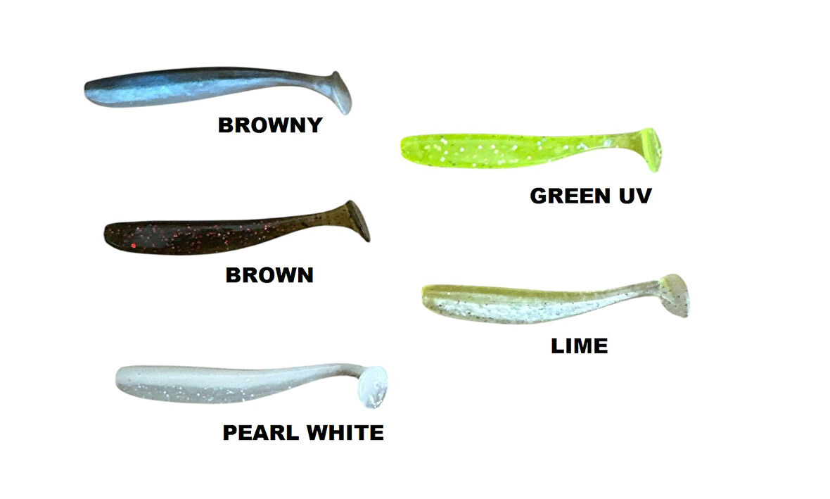 Ryuji Slim Shaker 6.5cm Silikon Yem (10 Adet) Brown