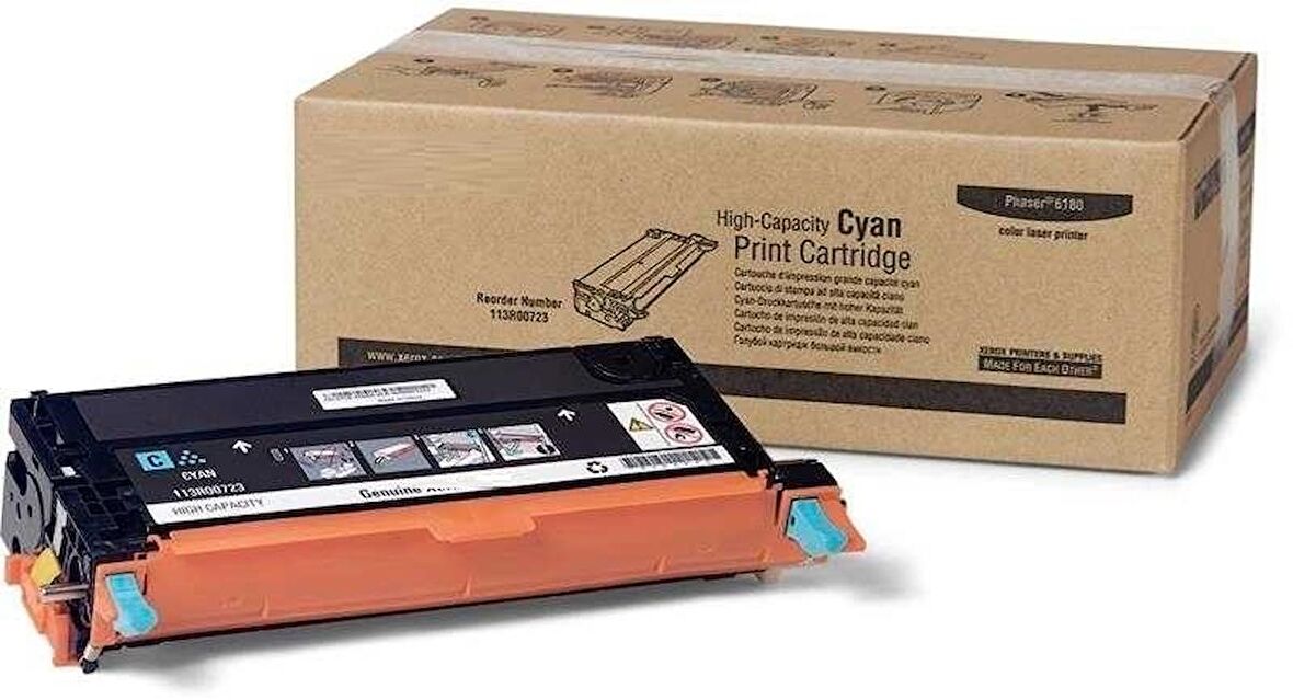 Tonersepeti Xerox Phaser 6180-113R00723 Mavi Muadil Toner
