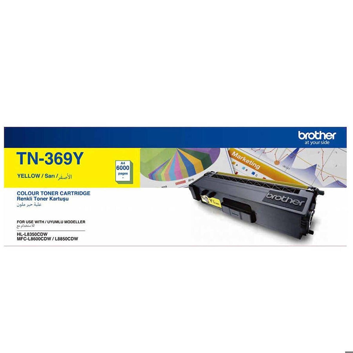 Tonersepeti Brother TN-369 Sarı Orjinal Toner