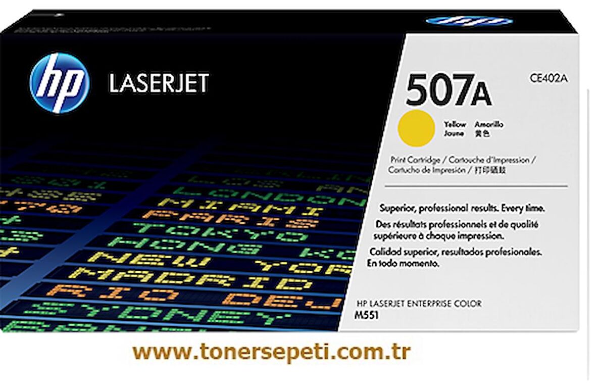 Tonersepeti Hp 507A-CE402A Orjinal Sarı Toner