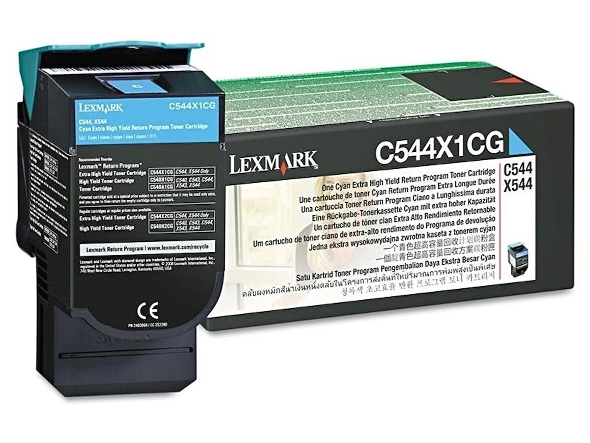 Tonersepeti Lexmark C544-C544X1CG Mavi Orjinal Toner Extra Y.K.