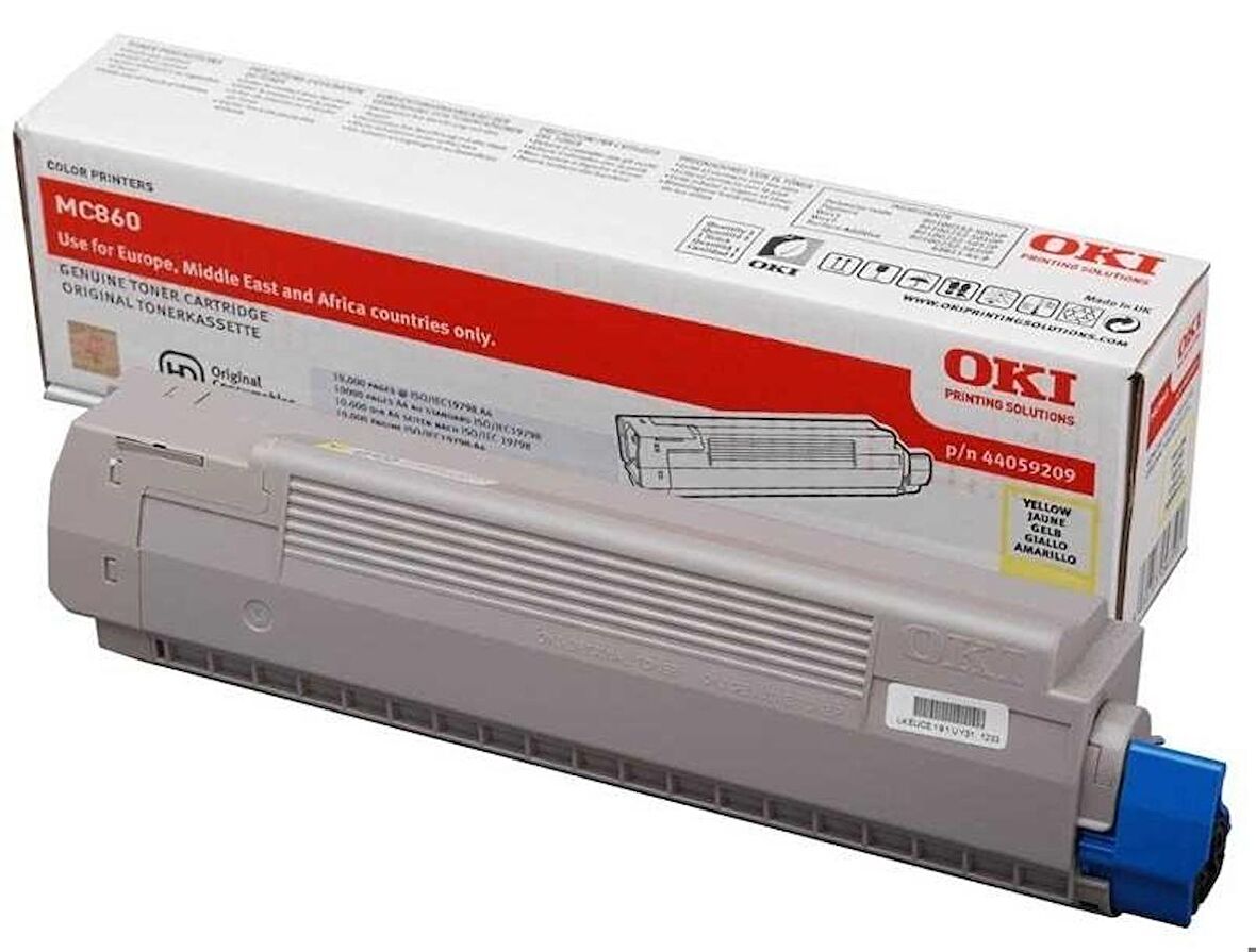 Tonersepeti Oki MC860-44059225 Sarı Orjinal Toner