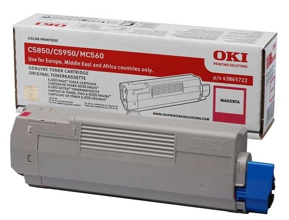 Tonersepeti Oki C5850-43865742 Kırmızı Orjinal Toner