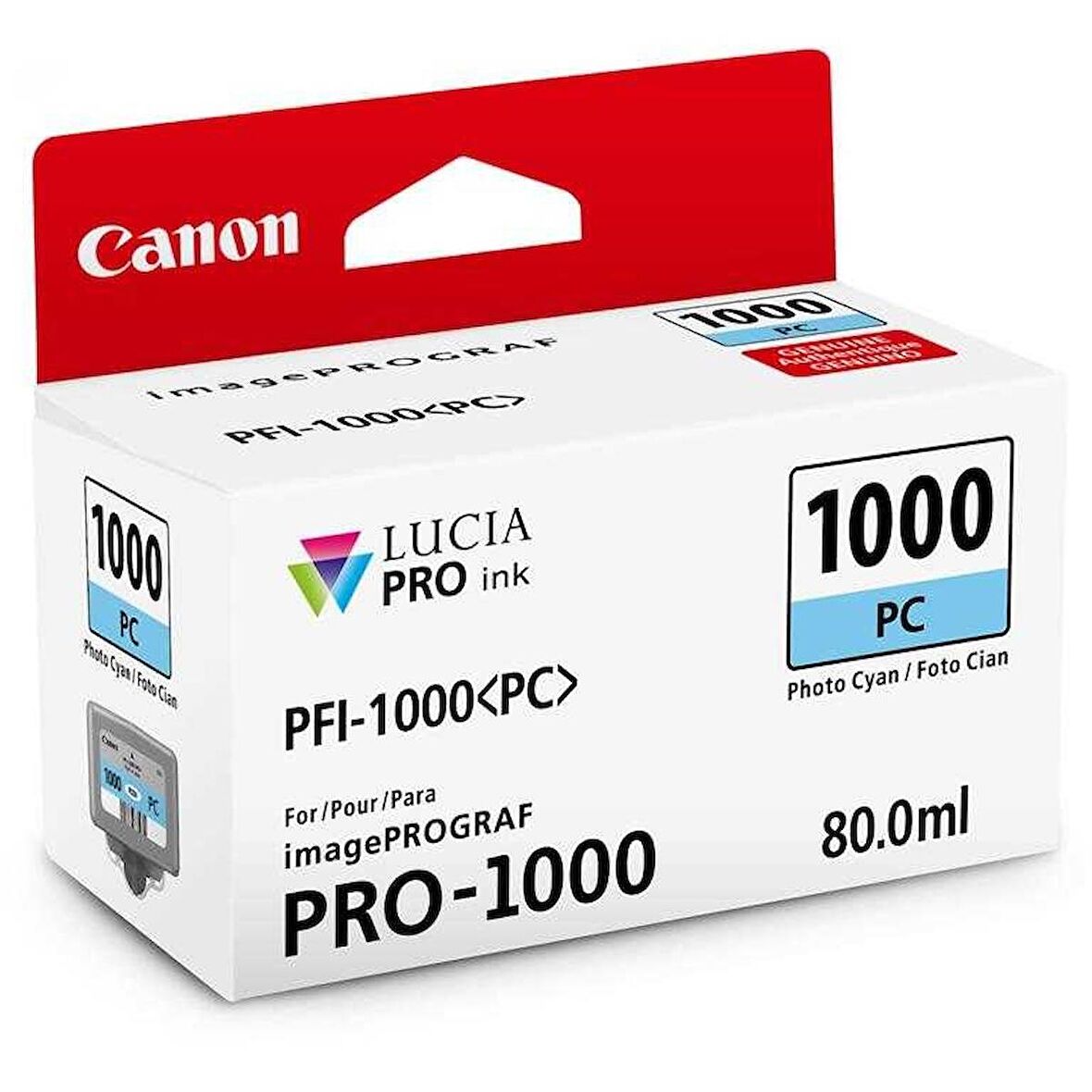 Tonersepeti Canon PFI-1000PC Orjinal Foto Mavi Kartuş