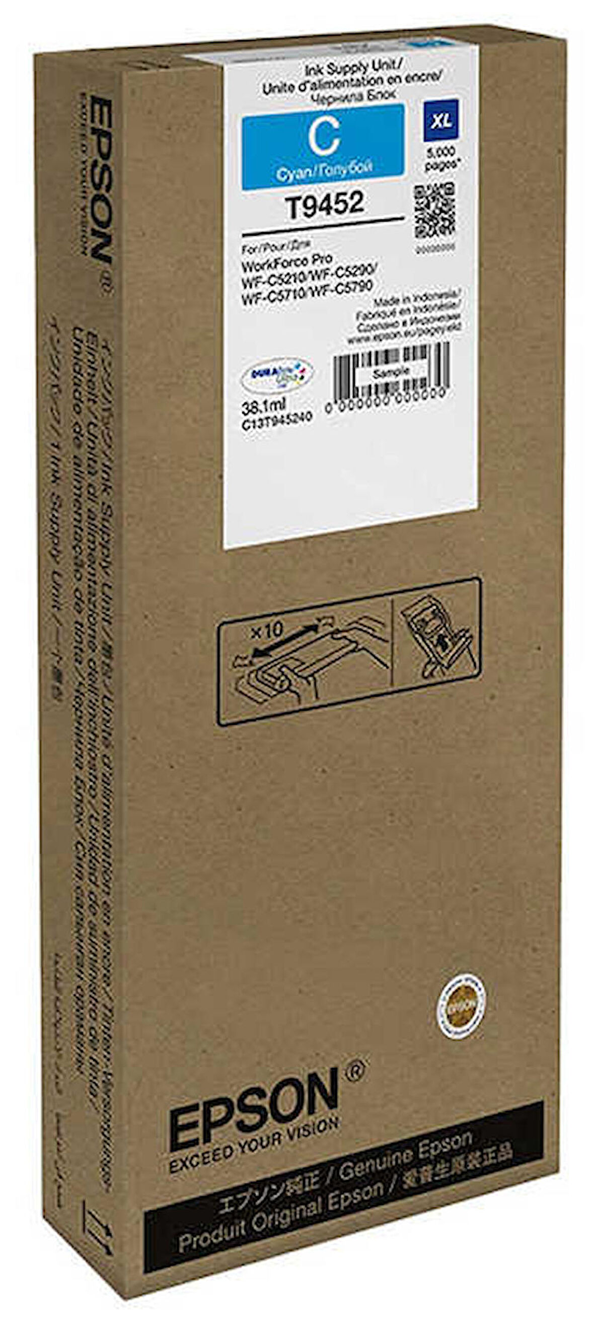 Tonersepeti Epson T9452XL-C13T945240 Mavi Orjinal Kartuş Y.K