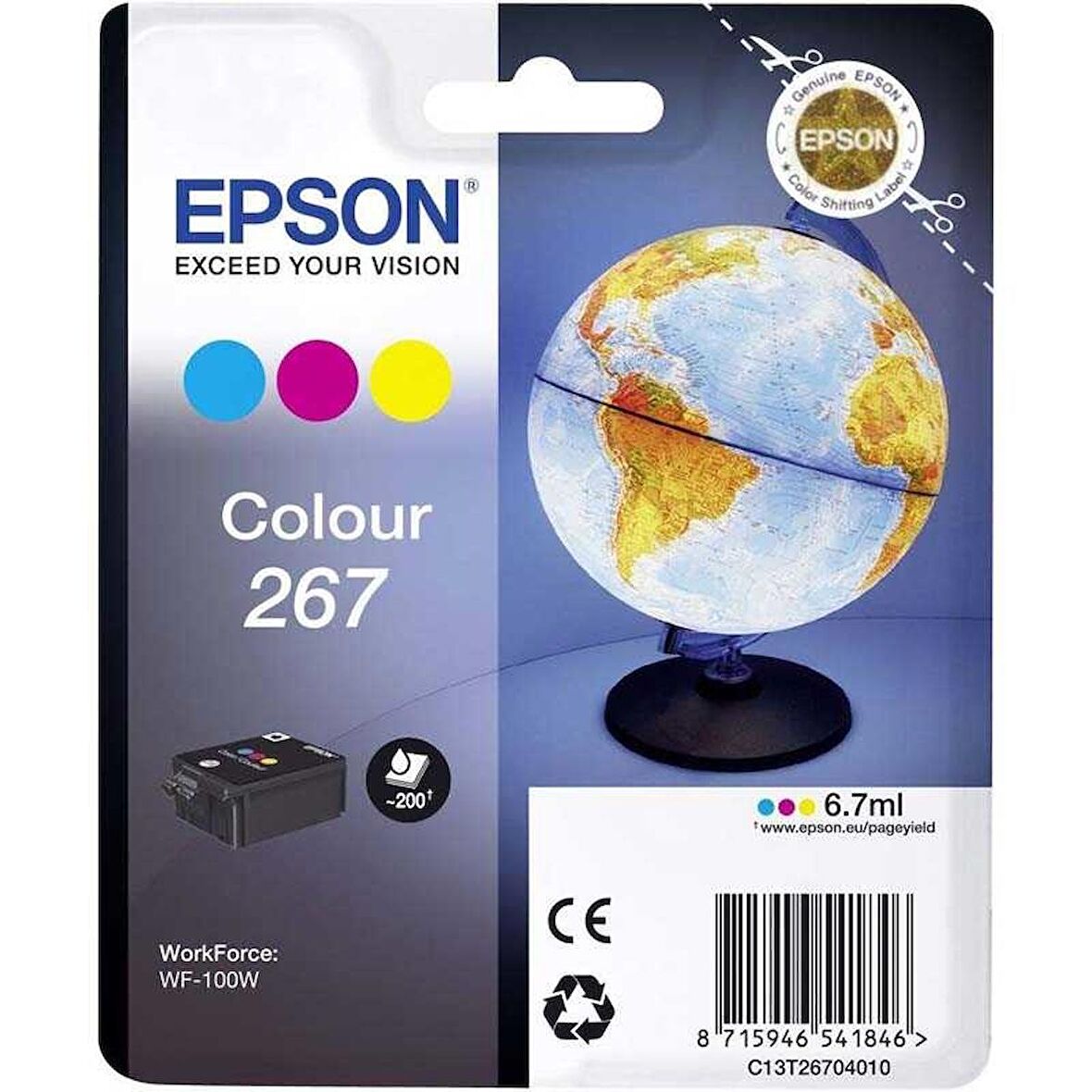 Tonersepeti Epson T267-C13T26704010 Renkli Orjinal Kartuş