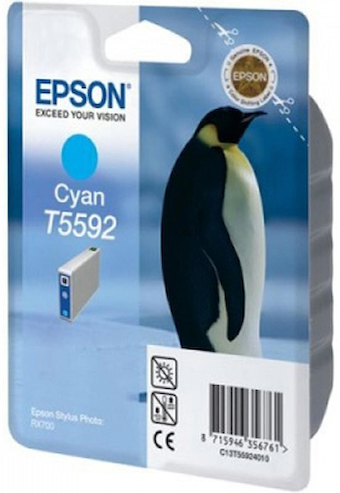 Tonersepeti Epson T5592 C13T55924020 Orjinal Mavi Kartuş