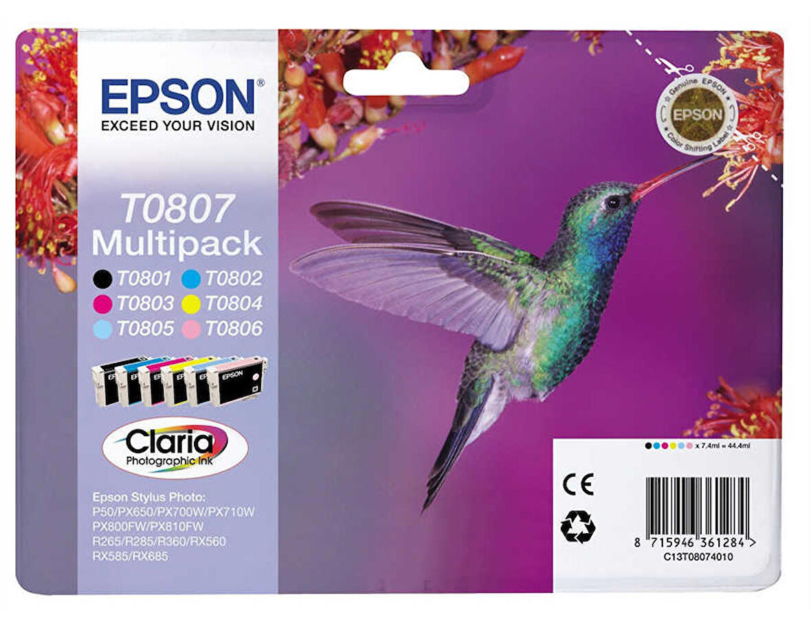 Tonersepeti Epson T0807 C13T08074020 Orjinal Avantaj Paket