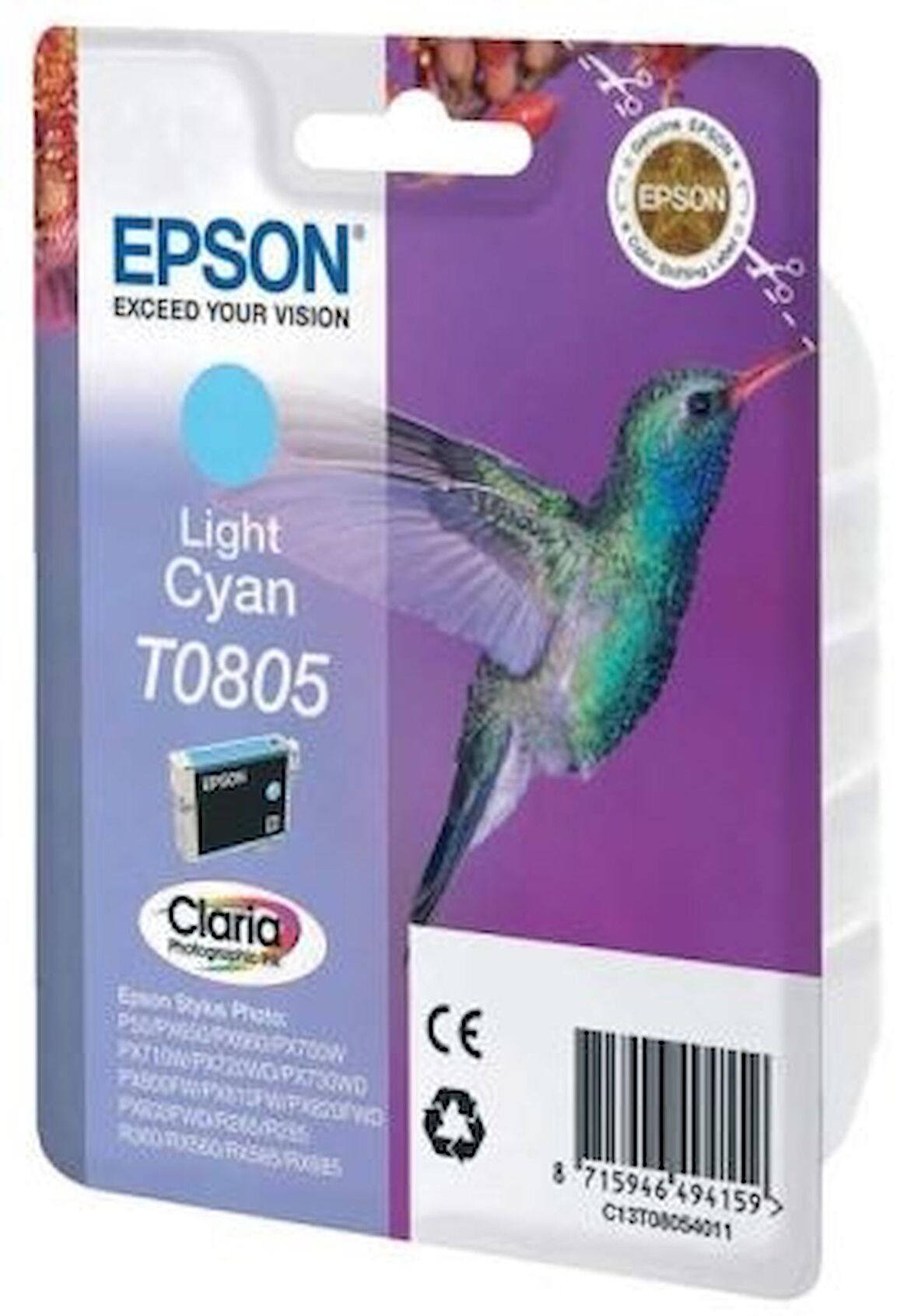 Tonersepeti Epson T0805-C13T08054020 Orjinal Açık Mavi Kartuş
