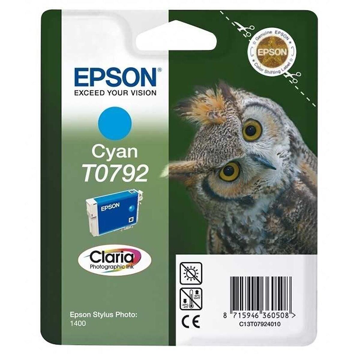 Tonersepeti Epson T0792-C13T07924020 Orjinal Mavi Kartuş