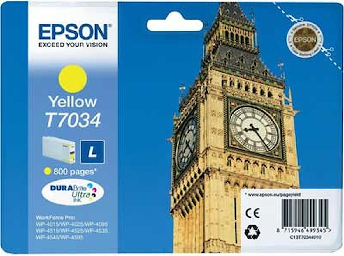 Tonersepeti Epson T7034-C13T70344010 Orjinal Sarı Kartuş