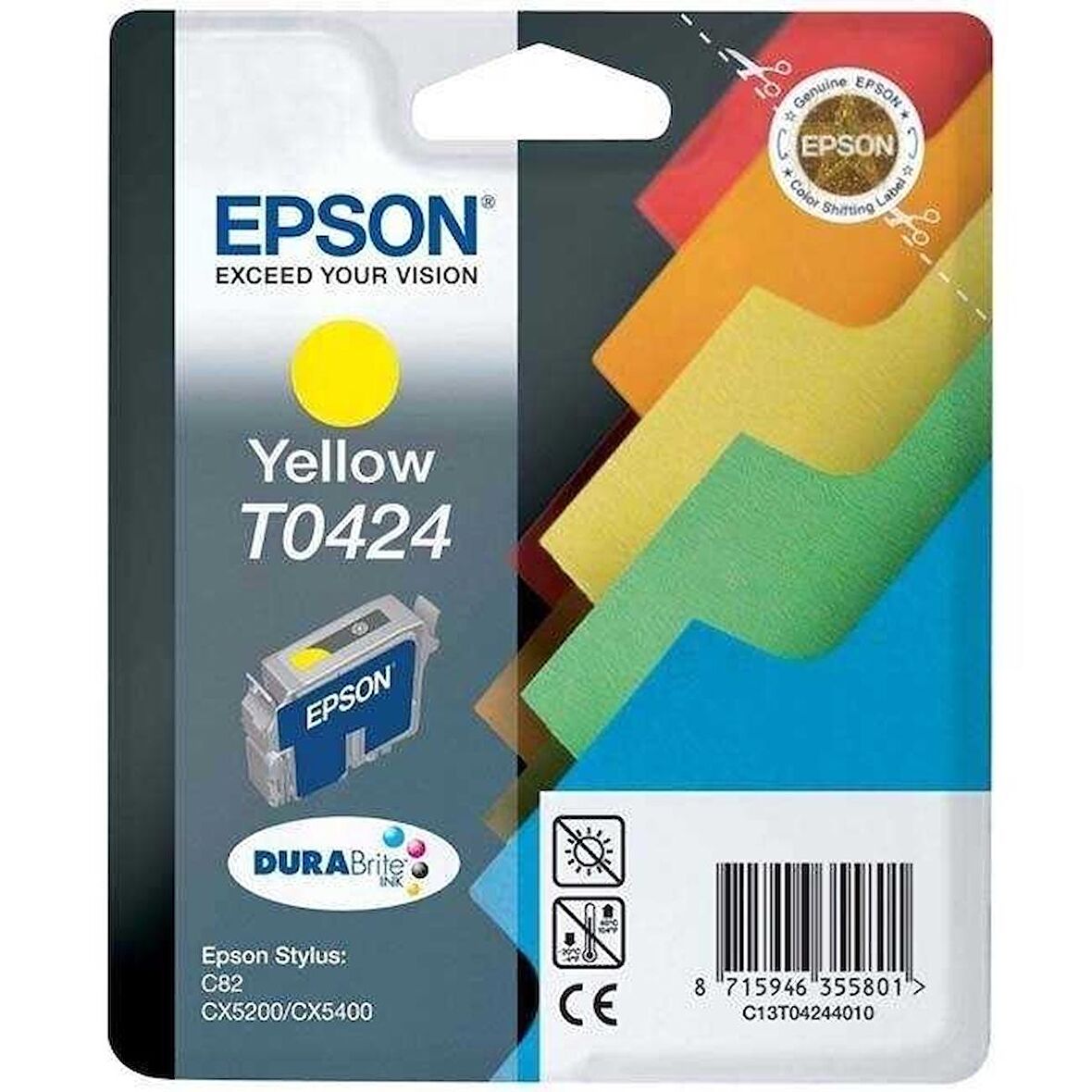 Tonersepeti Epson T0424-C13T04244020 Sarı Orjinal Kartuş