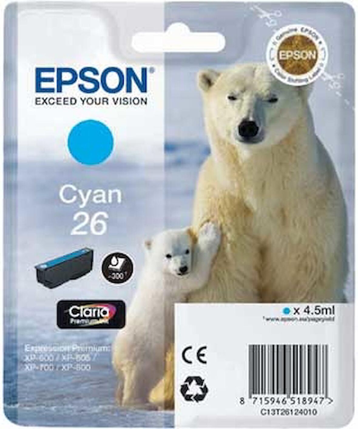 Tonersepeti Epson T26-C13T26124020 Orjinal Mavi Kartuş