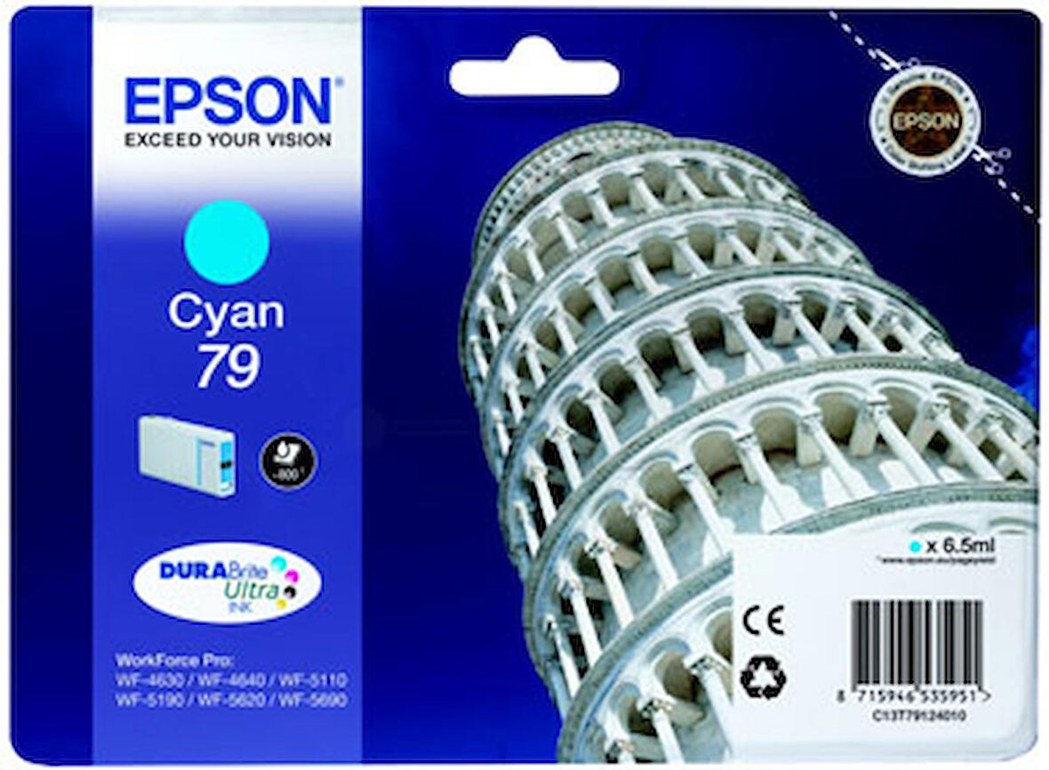 Tonersepeti Epson T79-C13T79124010 Orjinal Mavi Kartuş