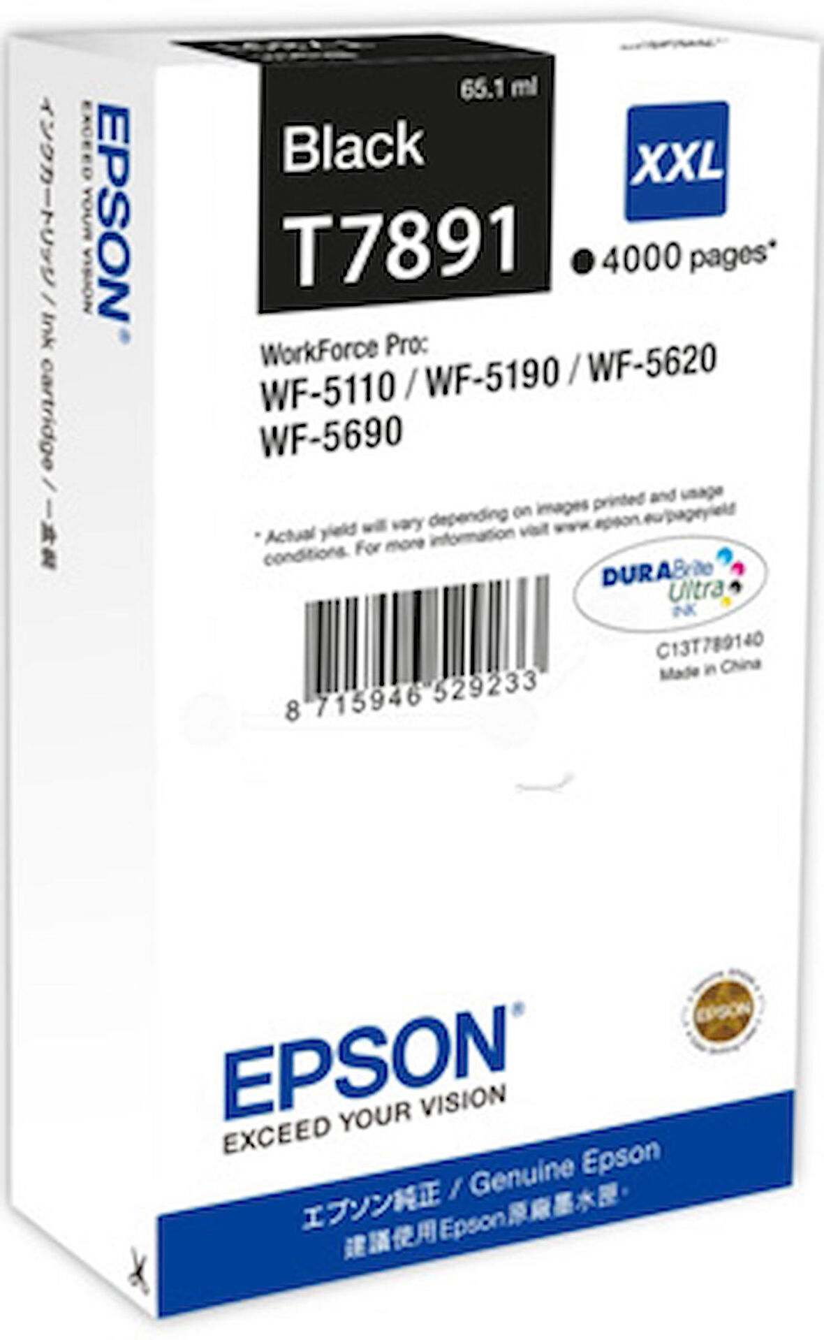 Tonersepeti Epson T7891XXL-C13T789140 Orjinal Siyah Kartuş