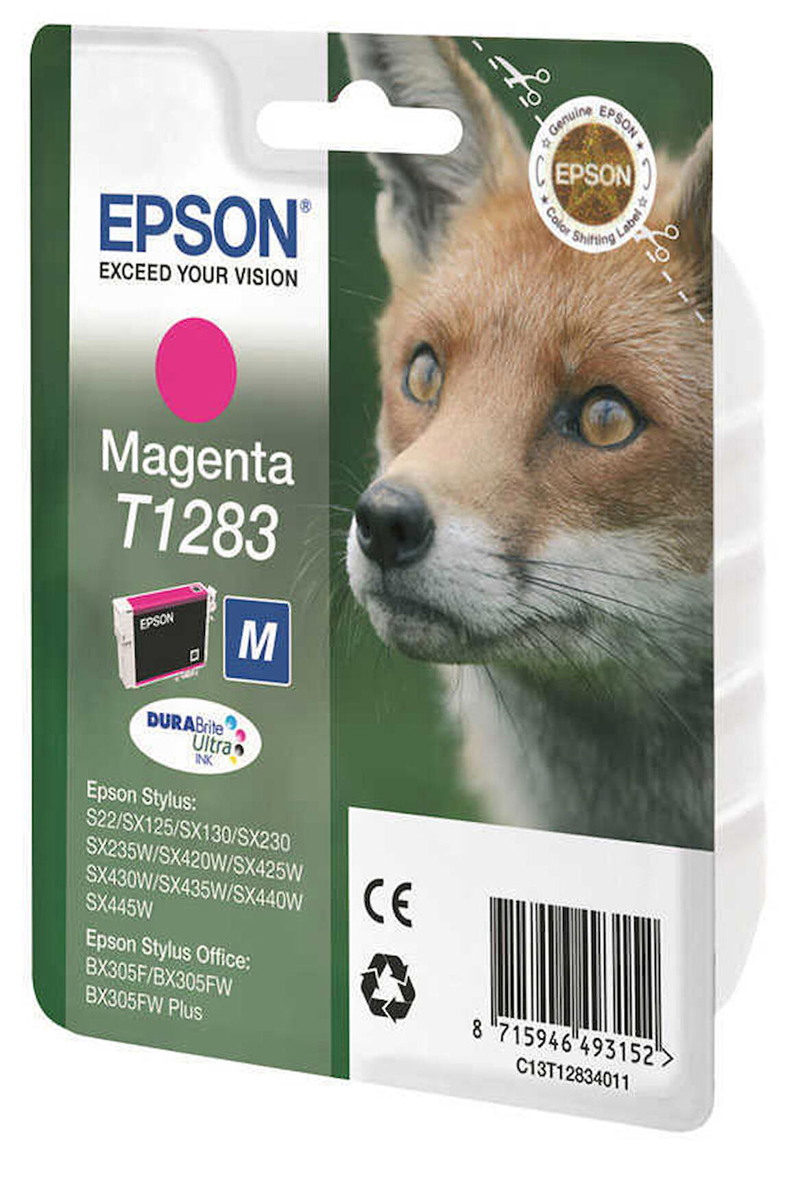 Tonersepeti Epson T1283-C13T12834020 Orjinal Kırmızı Kartuş