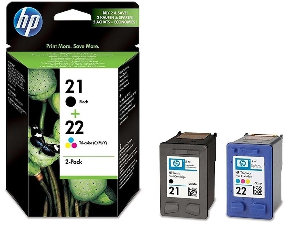 Tonersepeti Hp 21-22-SD367AE Orjinal Kartuş Avantaj Paketi