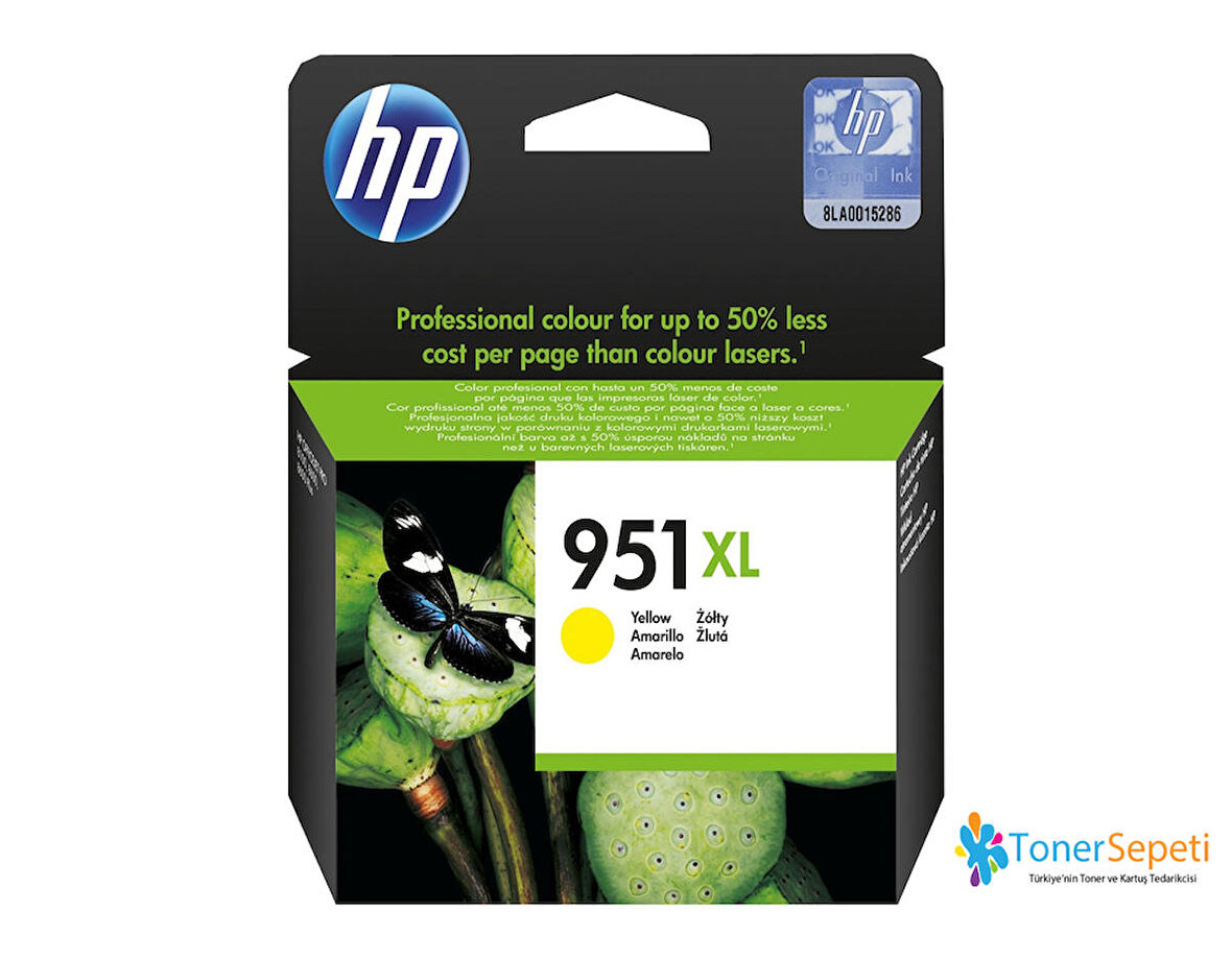 Tonersepeti Hp 951XL-CN048AE Orjinal Sarı Kartuş