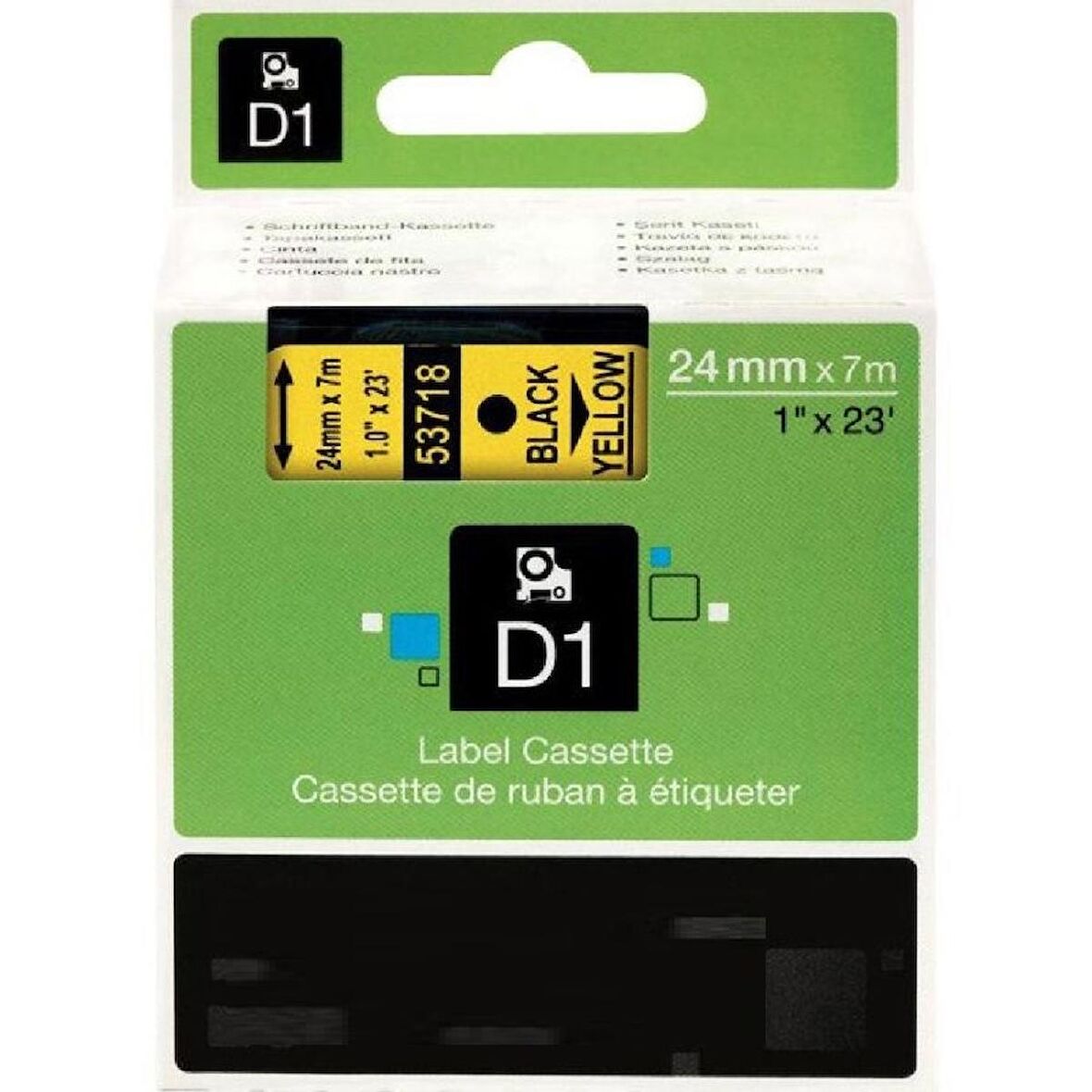 Tonersepeti Dymo 53718 Sarı Üzerine Siyah Muadil Etiket