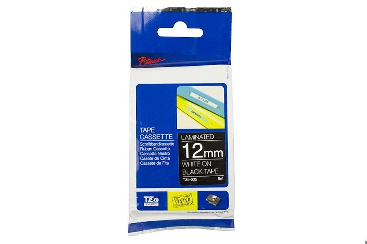 Tonersepeti Brother TZE-335 Siyah Lamine Etiket 12mm