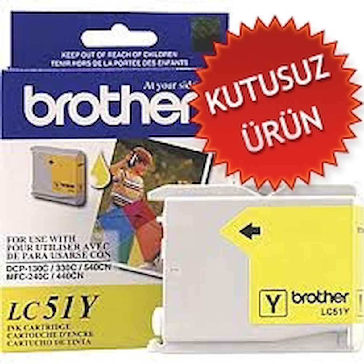 Tonersepeti Brother LC51Y Sarı Orjinal Kartuş