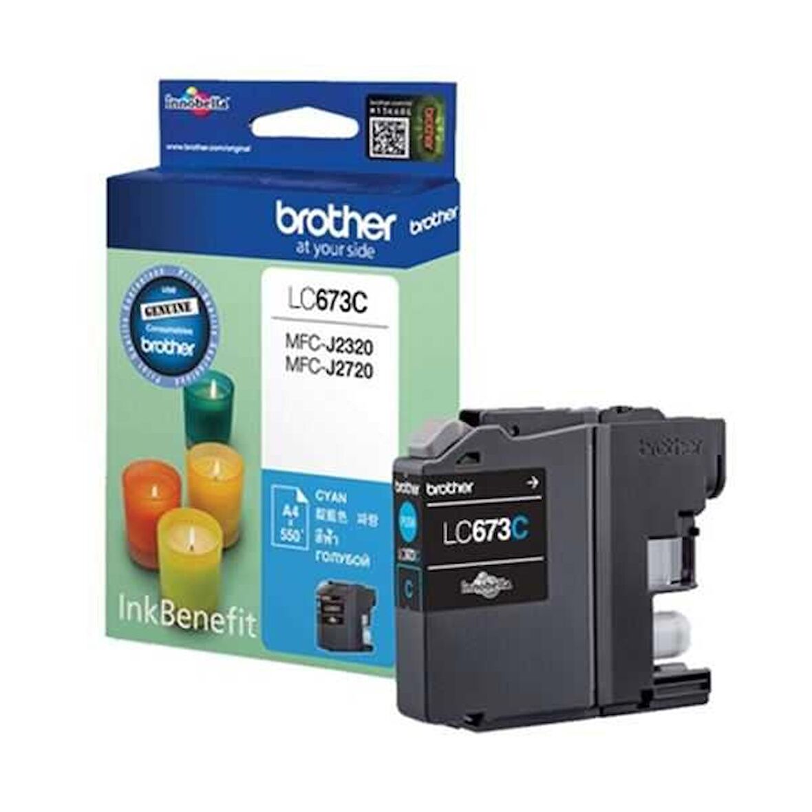 Tonersepeti Brother LC673C Mavi Orjinal Kartuş