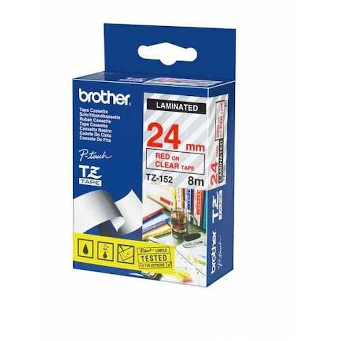 Tonersepeti Brother TZ-152 (24MM) Kırmızı Lamine Etiket