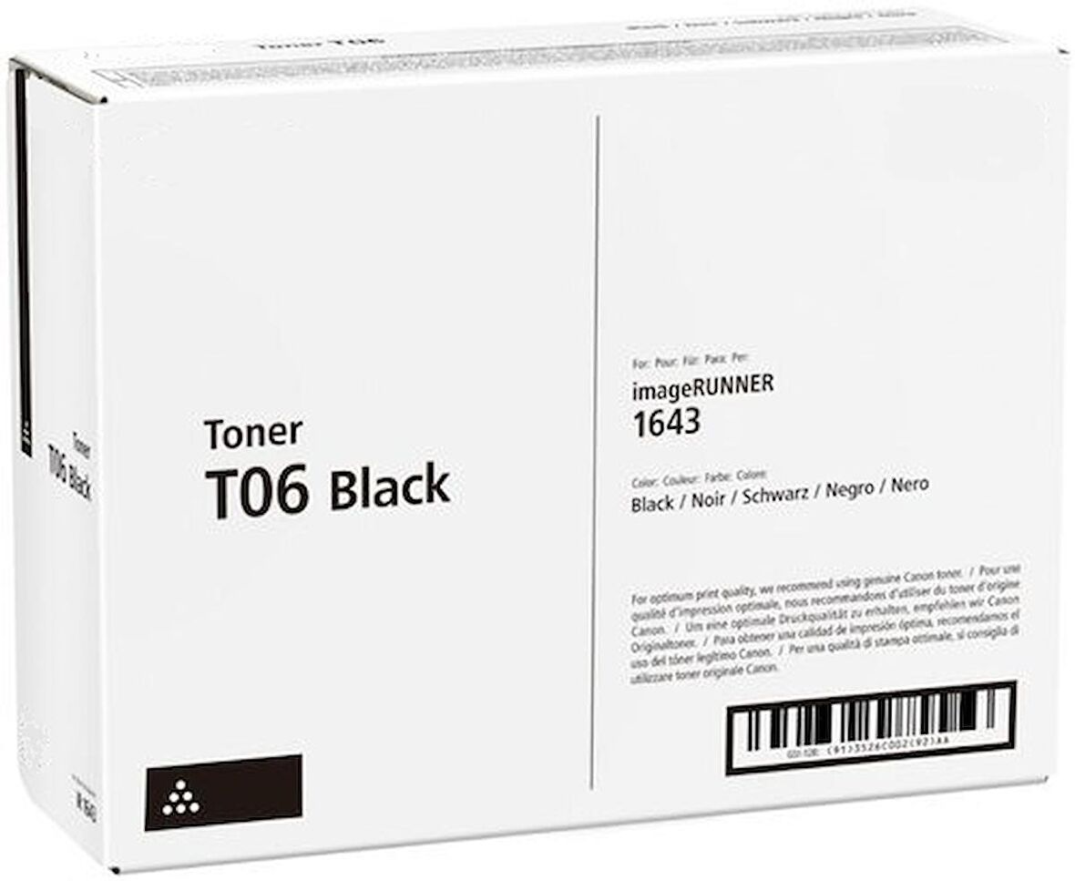 Tonersepeti Canon T06 Siyah Muadil Toner / Chipsiz