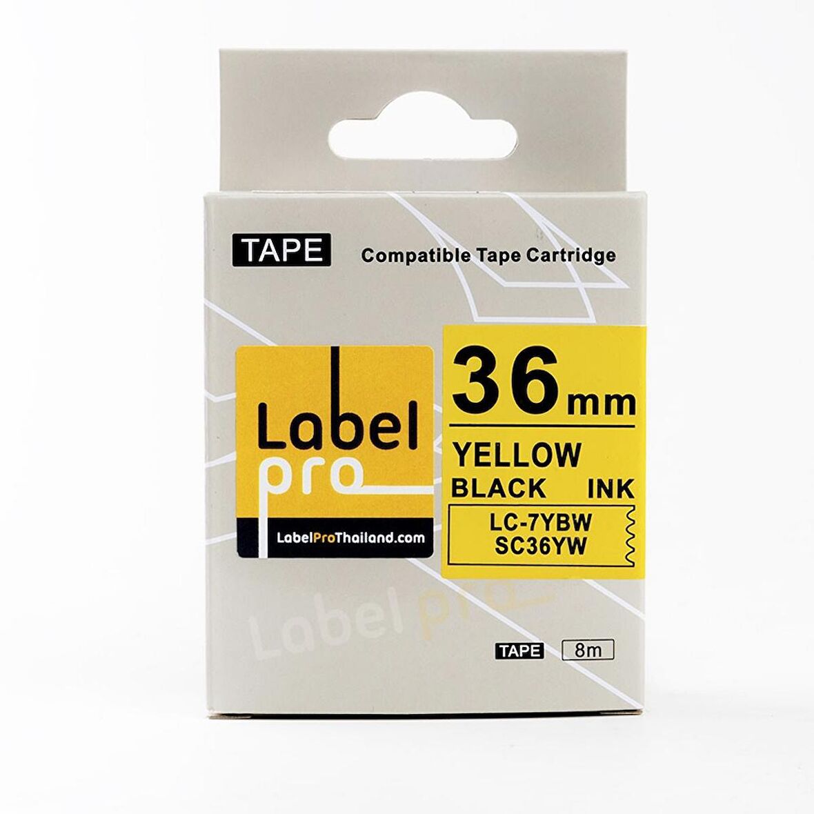 Tonersepeti Epson LC-7YBW Sarı Üzeri Siyah 36MM 9Metre Muadil Etiket