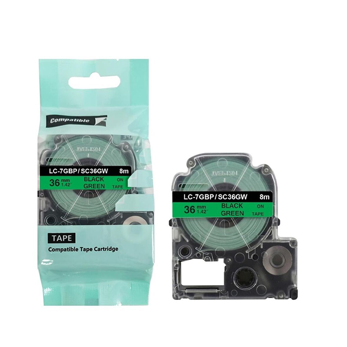 Tonersepeti Epson LC-7GBP Yeşil Üzeri Siyah 36MM 9Metre Muadil Etiket