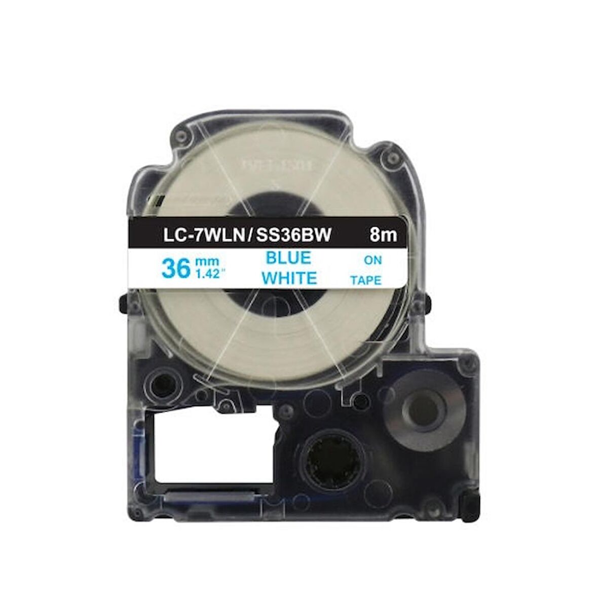 Tonersepeti Epson LC-7WLN Beyaz Üzeri Mavi 36MM 8 Metre Muadil Etiket
