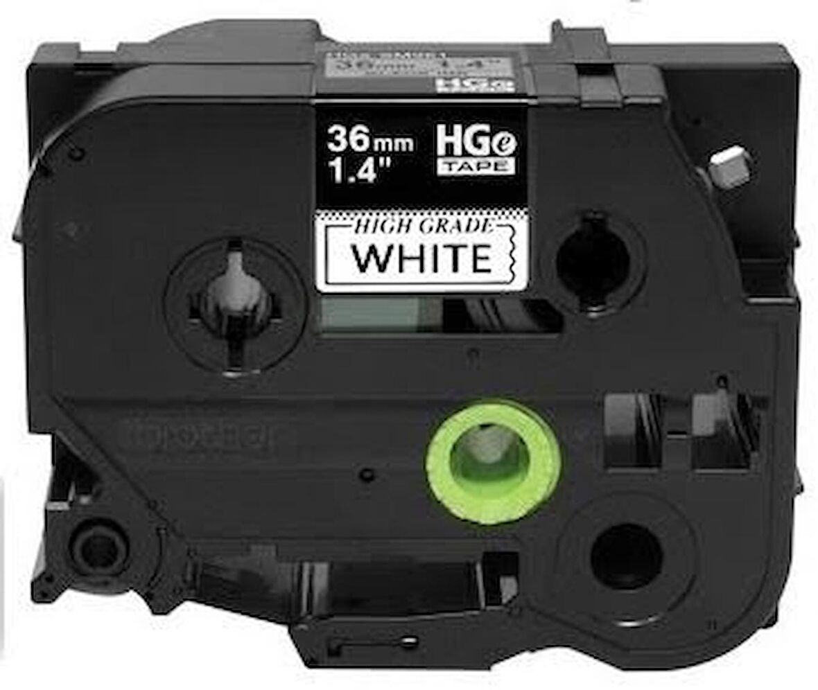 Tonersepeti Brother P-Touch HGE-261 Beyaz üzerine Siyah Yüksek Kalite Etiket
