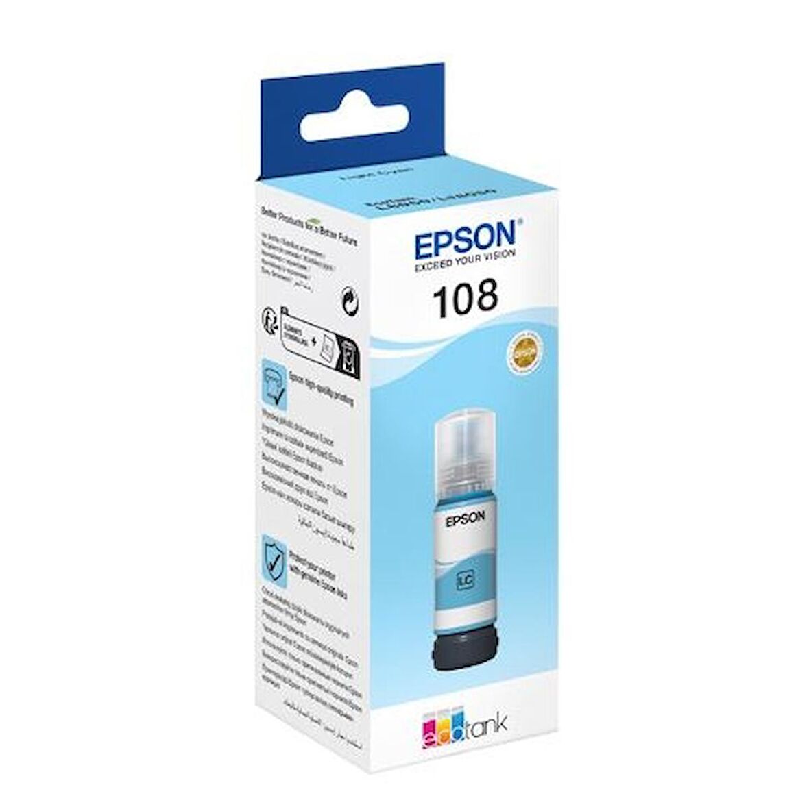 Tonersepeti Epson T09C5 108 Light Cyan Açık Mavi Şişe Mürekkep T09C54 L18050/L8050